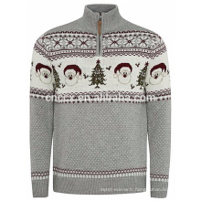 PK17ST125 Hommes Noël Santa pulls UK taille acrylique tricot pull zip col